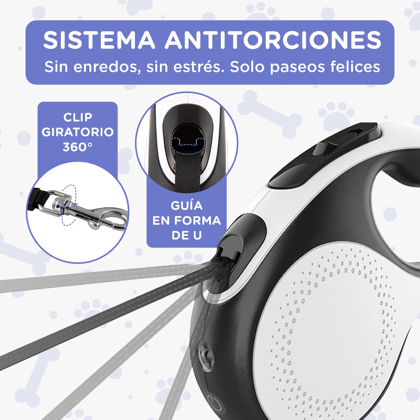Correa Extensible- AntiTirones 3 en 1