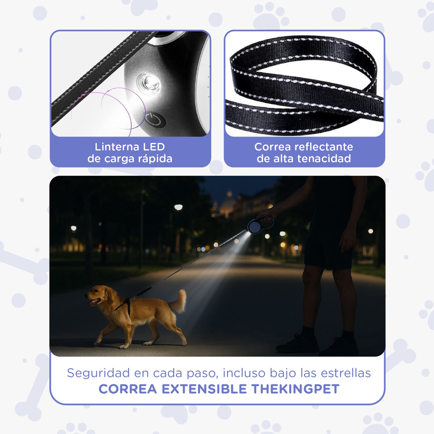 Correa Extensible- AntiTirones 3 en 1