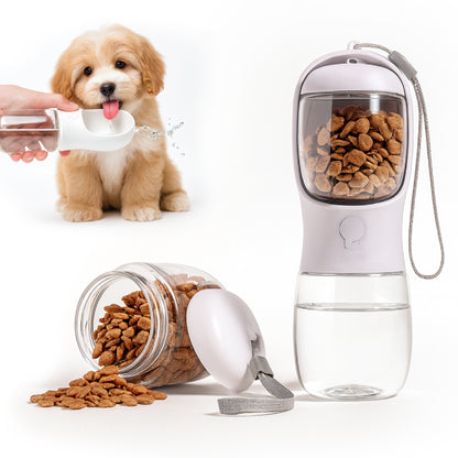 Botella Portátil 2 en 1 de Agua + Snacks