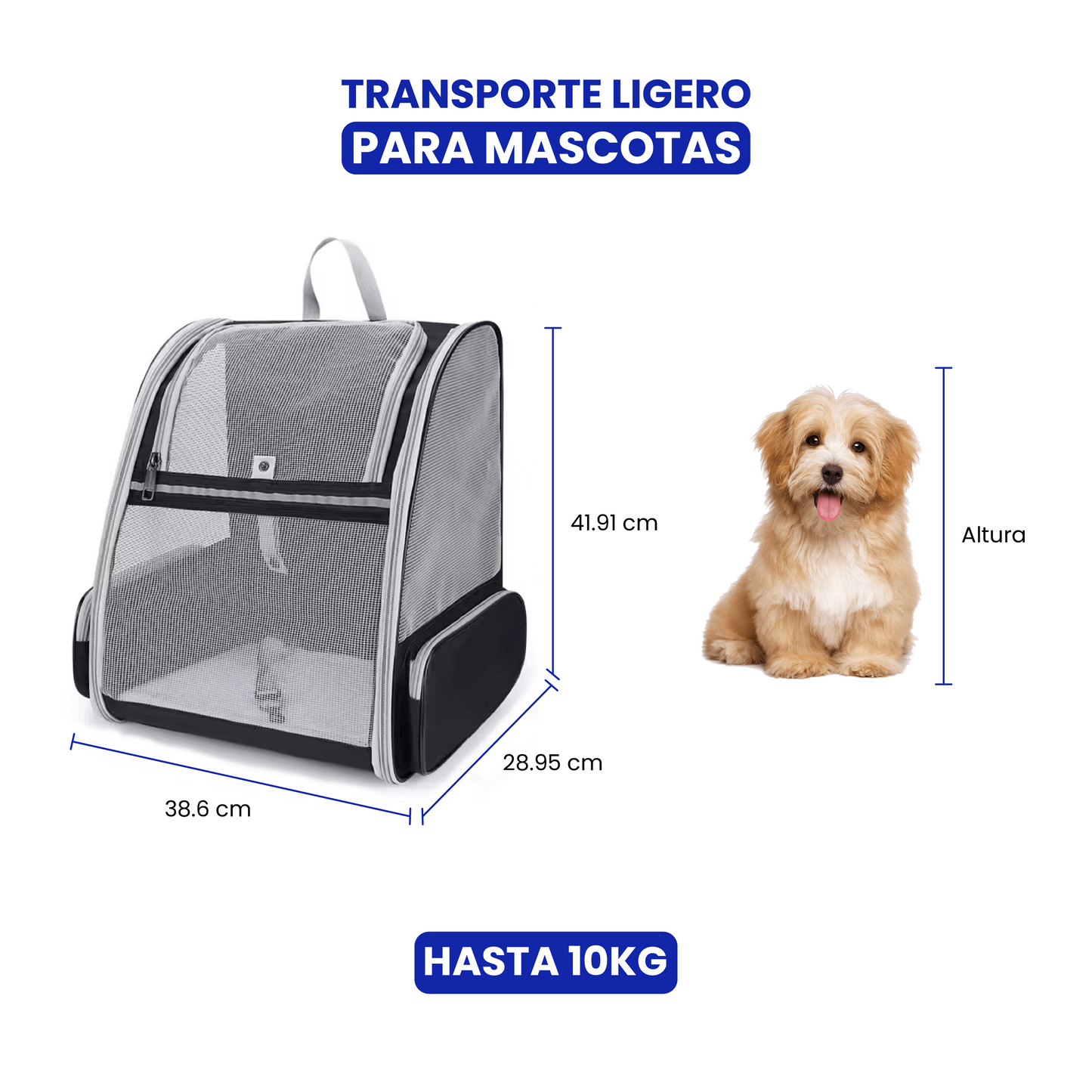 Mochila Transportín de Perros (hasta 10kg)