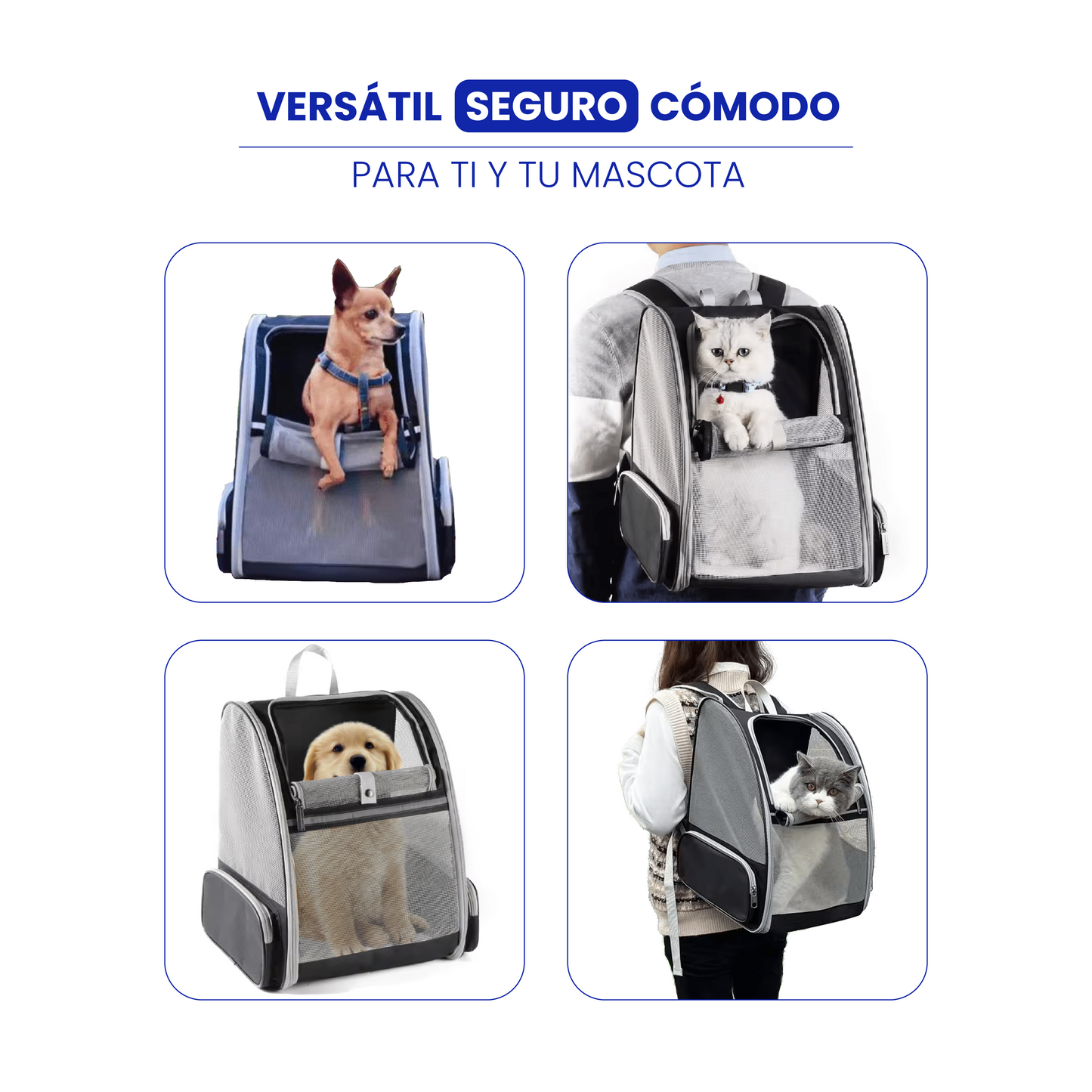 Mochila Transportín de Perros (hasta 10kg)