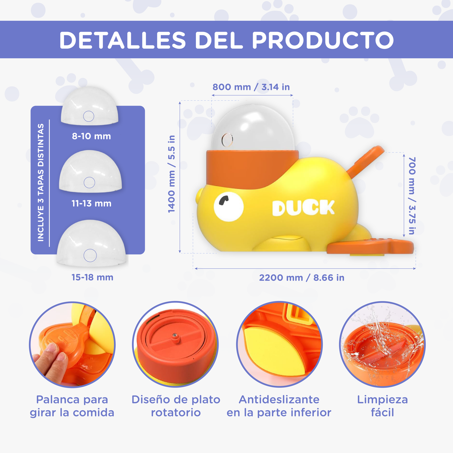 Pato Interactivo Dispensador de Snacks - Juguete Interactivo