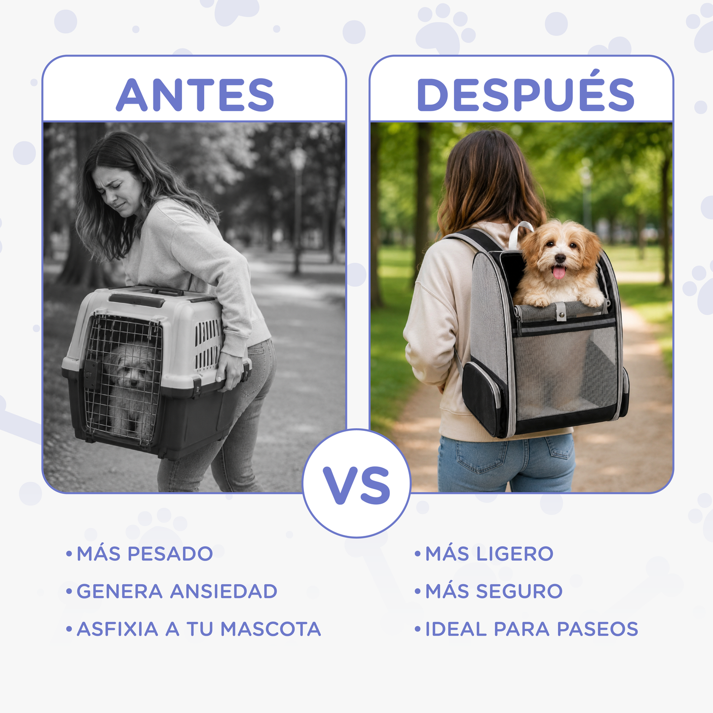 Mochila Transportín de Perros (hasta 10kg)