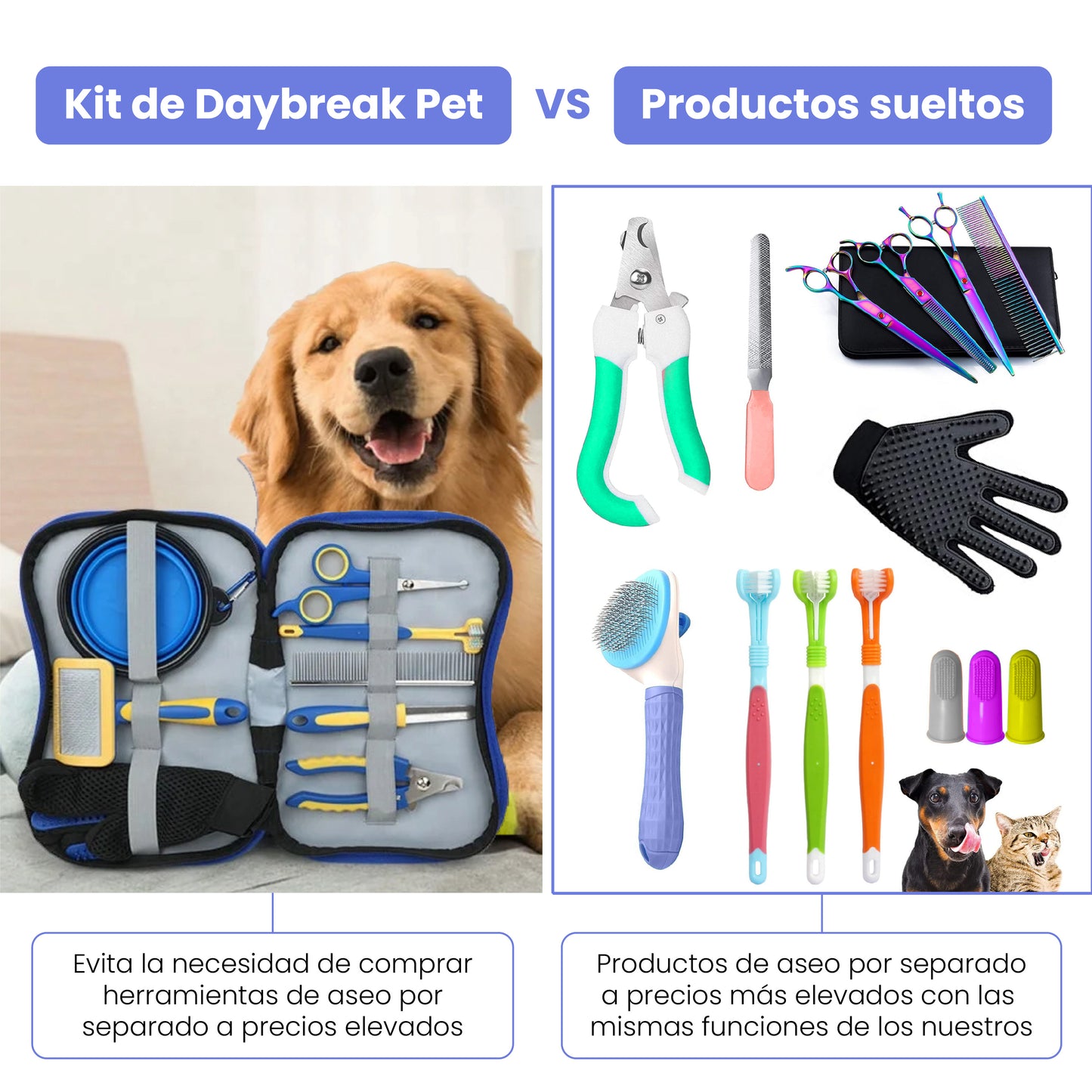 Kit de Aseo TheKingPet  8 en 1