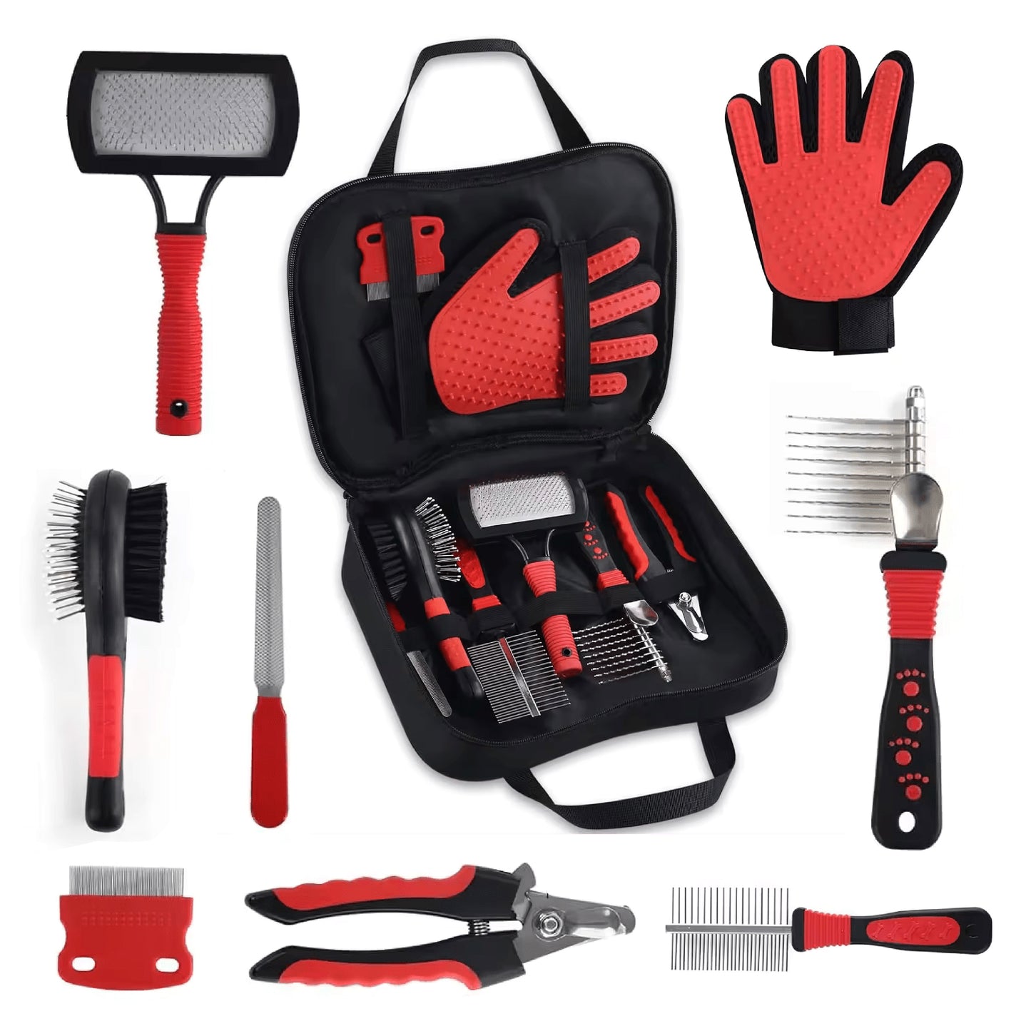 Kit de Aseo Rojo Daybreak Pet 8 en 1