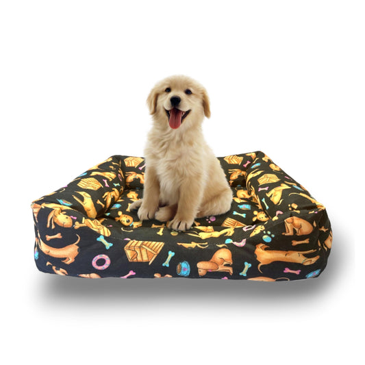 Cama para Mascotas (Dorado -Negra)