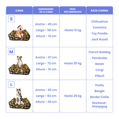 Cama para Mascotas (Dorado -Negra)