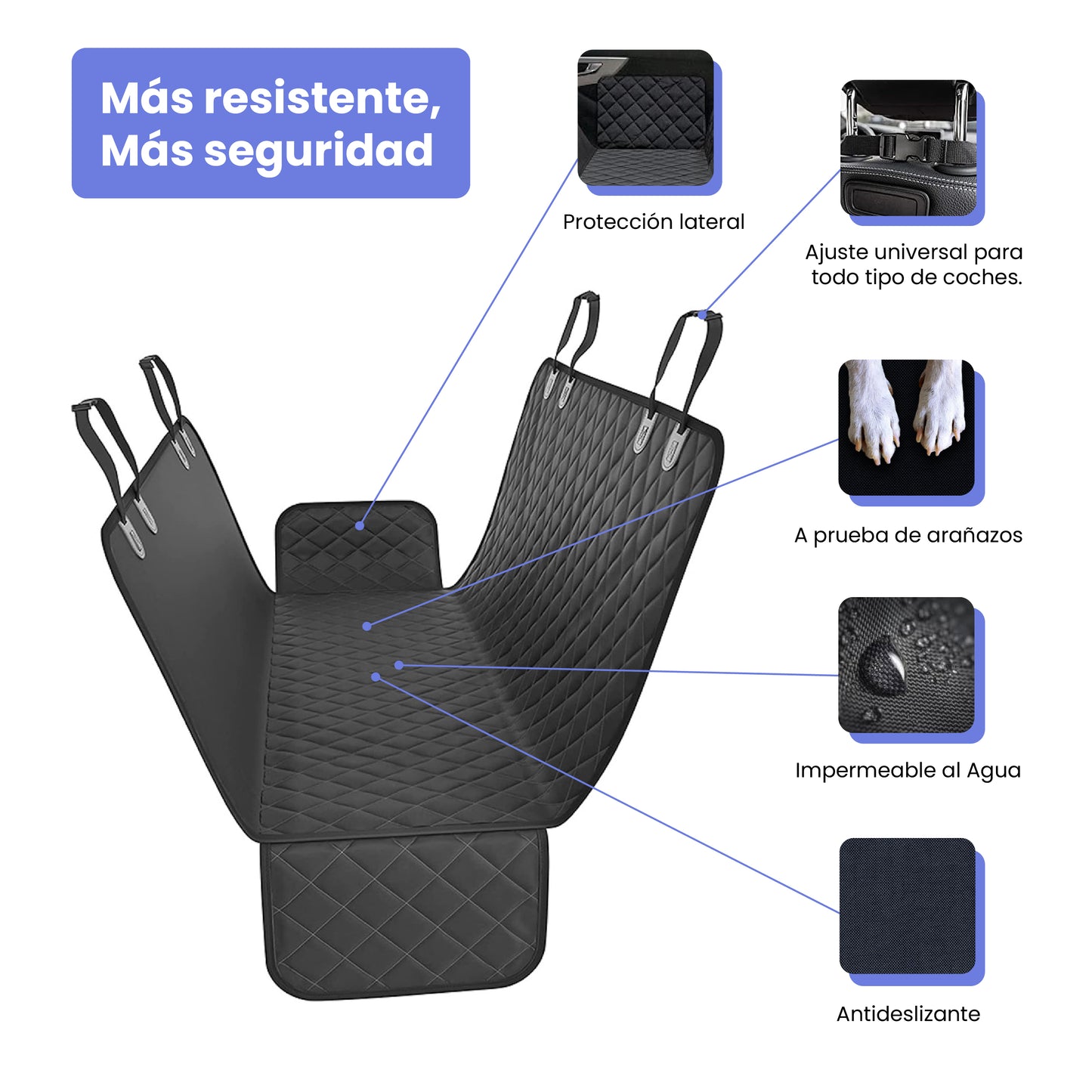 Funda Premium Protectora de Tapicería para Viajar con Mascotas