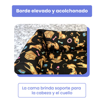 Cama para Mascotas (Dorado -Negra)
