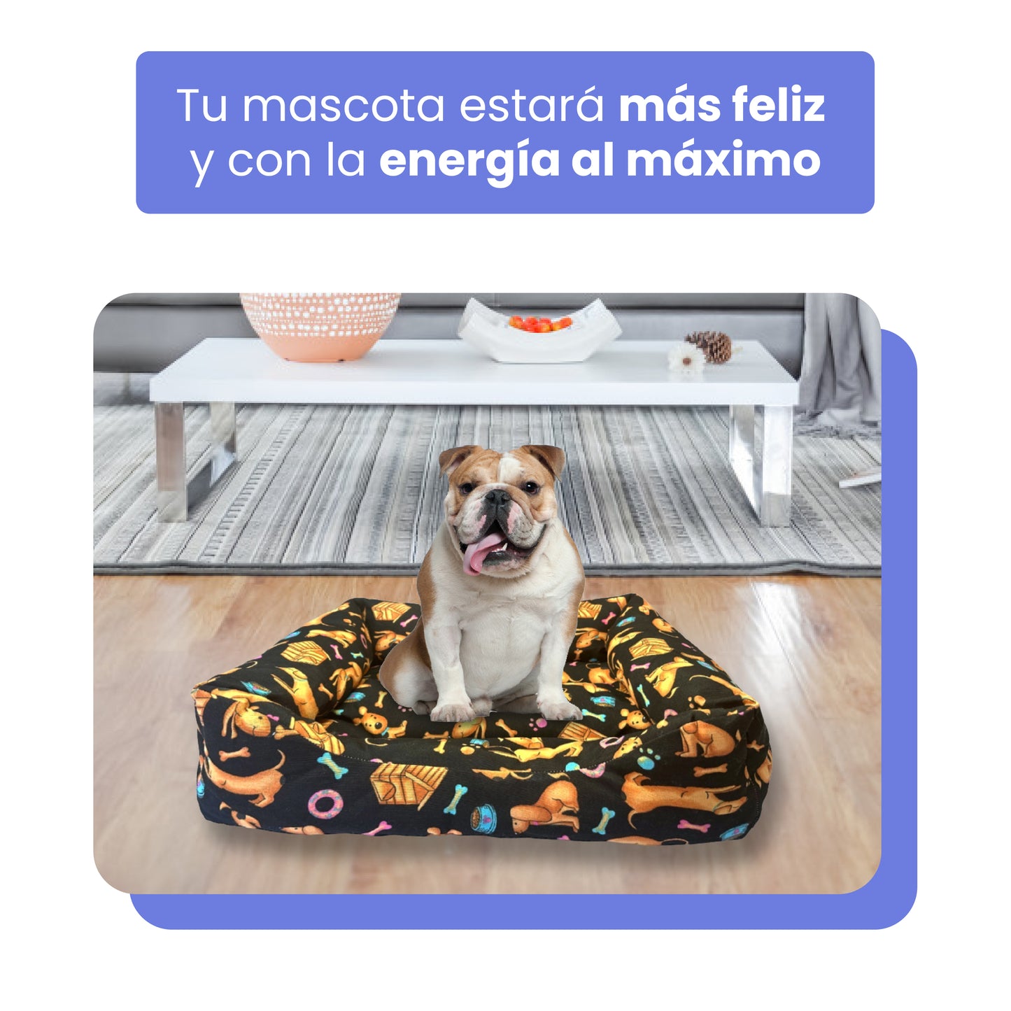 Cama para Mascotas (Dorado -Negra)